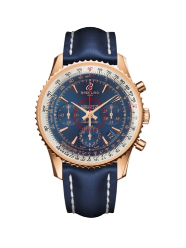 Breitling Montbrillant 01 Red Gold / Aurora Blue / Calf
