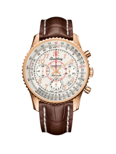 Breitling Montbrillant 01 Red Gold / Mercury Silver / Croco