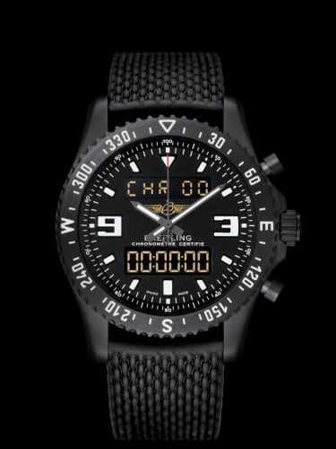 Breitling Chronospace Military Blacksteel / Volcano Black / Rubber / Folding