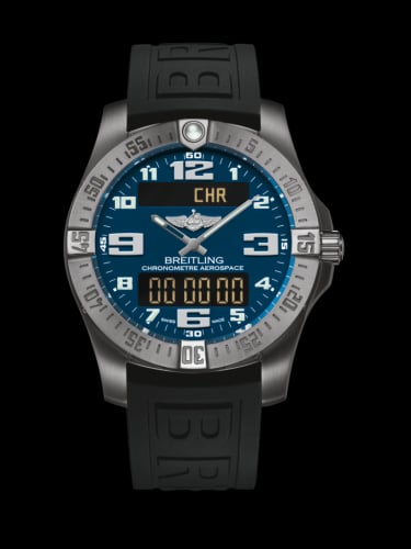Breitling Aerospace Evo Titanium / Blue / Rubber / Pin