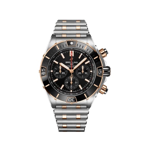 Breitling Super Chronomat B01 44 Stainless Steel - Red Gold / Black / Rouleaux