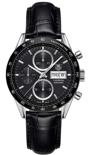 TAG Heuer Carrera Calibre 16 Day Date 41 Stainless Steel / Black / Alligator
