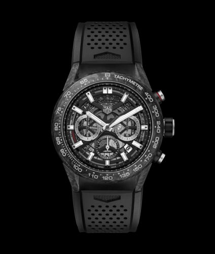 TAG Heuer Carrera Calibre Heuer 02 45 Carbon / Skeleton / Rubber
