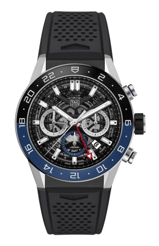 TAG Heuer Carrera Calibre Heuer 02 GMT Stainless Steel / Skeleton / Rubber