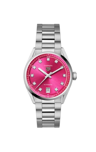 TAG Heuer Carrera Date 36 Stainless Steel / Pink - Diamond