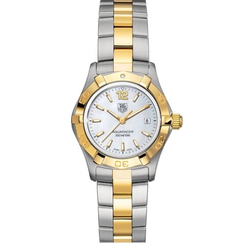 TAG Heuer Aquaracer 300M Quartz 27 Stainless Steel / Yellow Gold / MOP / Bracelet