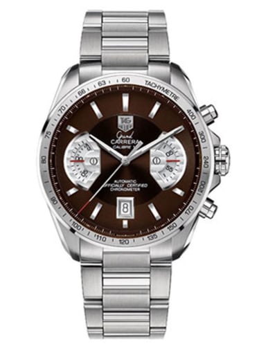 TAG Heuer Grand Carrera Calibre 17 RS 43 Stainless Steel / Brown / Bracelet