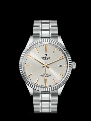 Tudor Style 38 Stainless Steel / Fluted / Silver / Bracelet