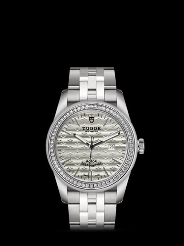 Tudor Glamour Date 31 Stainless Steel / Diamond / Jacquard Silver / Bracelet