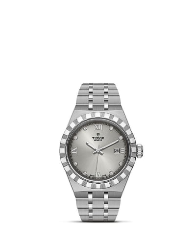 Tudor Royal Date 28 Stainless Steel / Silver - Diamond