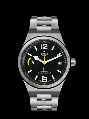 Tudor North Flag Stainless Steel / Black / Bracelet