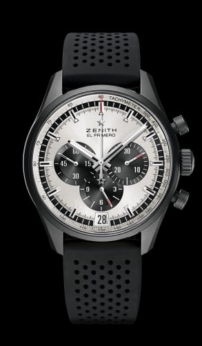 Zenith El Primero Chronomaster 42 Aluminium / Silver / Rubber Strap
