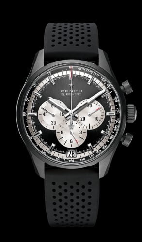 Zenith El Primero Chronomaster 42 Aluminium / Black / Rubber Strap