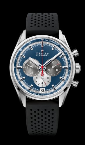 Zenith El Primero Chronomaster 42 Stainless Steel / Blue / Rubber