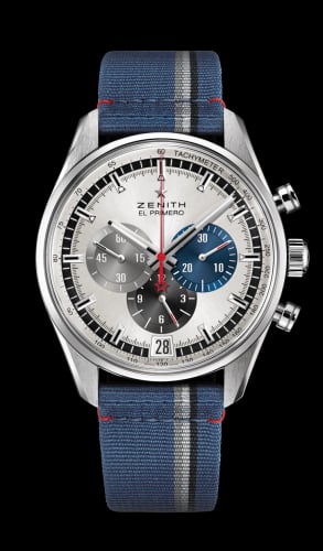 Zenith El Primero Chronomaster 42 Stainless Steel / Silver / Fabric