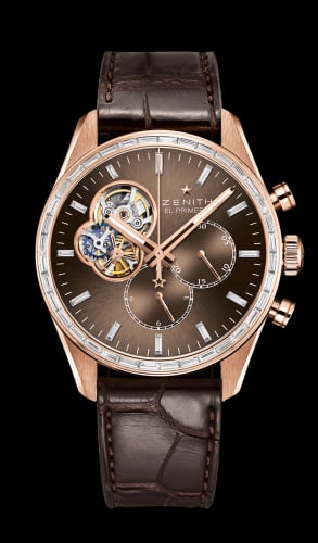 Zenith El Primero Chronomaster Open Rose Gold / Diamond / Brown / Alligator