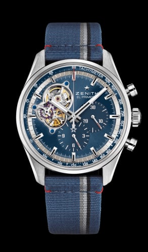 Zenith El Primero Chronomaster Open Stainless Steel / Blue / Fabric