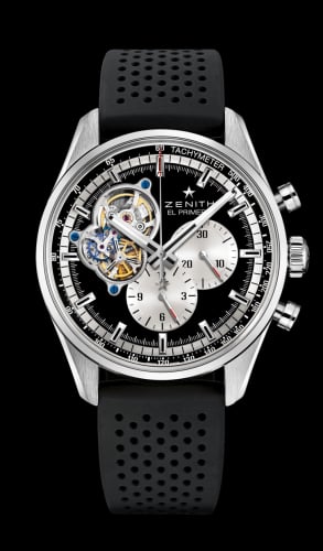 Zenith El Primero Chronomaster Open Stainless Steel / Black / Rubber