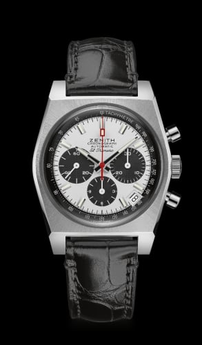 Zenith El Primero A384 Revival 50th Anniversary El Primero Stainless Steel / Panda / Alligator