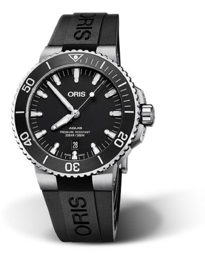 Oris Aquis Date 43.5 Stainless Steel / Matte Black / Rubber