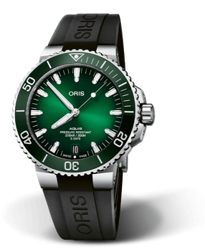 Oris Aquis Date Calibre 400 43.5 Stainless Steel / Green / Rubber