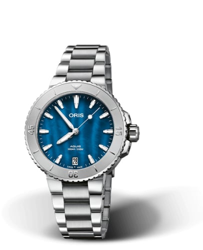 Oris Aquis Date 36.5 Stainless Steel / Blue MOP / Bracelet