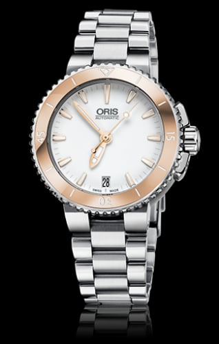 Oris Aquis Date 36 Stainless Steel / White / Bracelet