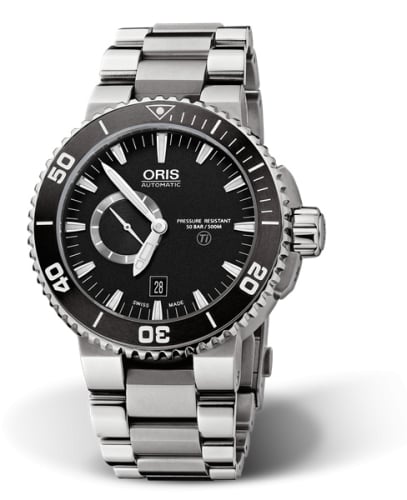 Oris Aquis Titan Small Second - Date Titanium / Black / Bracelet