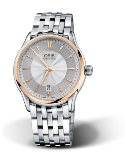 Oris Artelier Date 40 Stainless Steel - Rose Gold / Silver / Bracelet