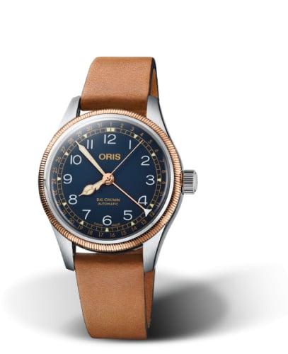 Oris Big Crown Pointer Date 36 Stainless Steel - Bronze / Blue