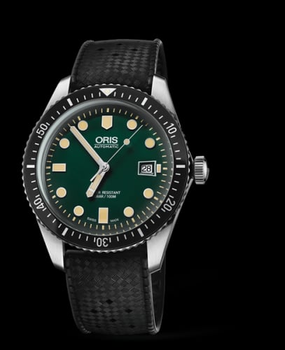 Oris Divers Sixty-Five 42 Stainless Steel / Green / Rubber