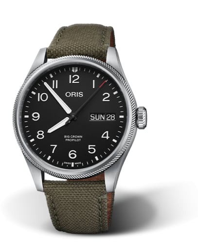 Oris Big Crown ProPilot Big Day Date Stainless Steel / Black / Fabric