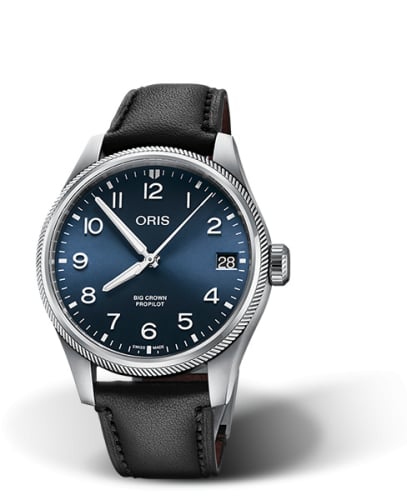 Oris Big Crown ProPilot Big Date Stainless Steel / Blue / Leather