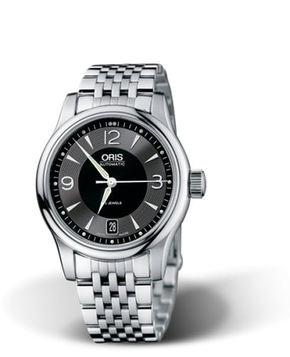 Oris Classic Date 37 Stainless Steel / Black / Bracelet