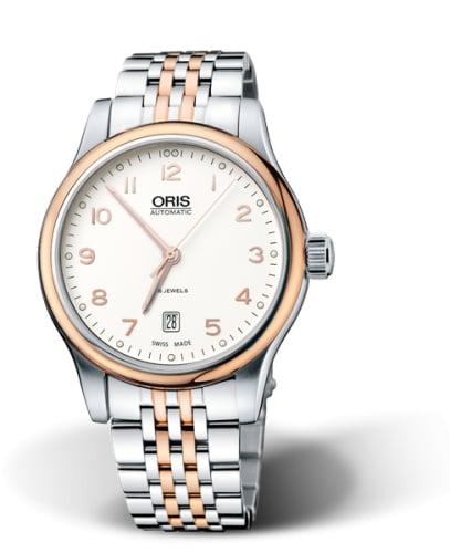 Oris Classic Date 42 Stainless Steel - Rose Gold / Silver / Bracelet