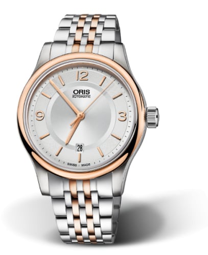 Oris Classic Date 42 Stainless Steel - Rose Gold / Silver / Bracelet