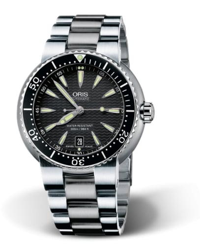 Oris Divers Date Stainless Steel / Black / Bracelet