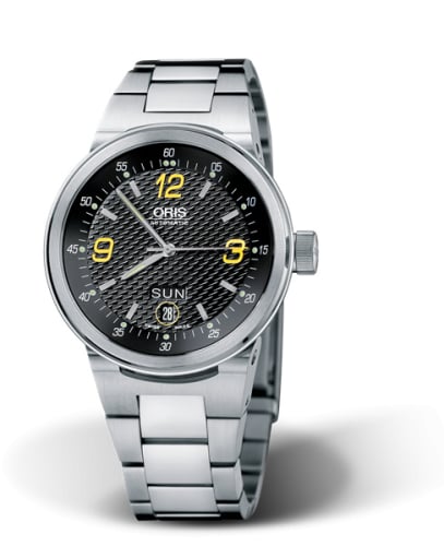 Oris WilliamsF1 Team Day Date 40.5 Stainless Steel / Black - Yellow / Bracelet