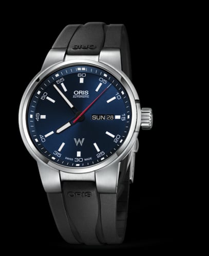 Oris Williams Day Date 42 Stainless Steel / Blue / Rubber