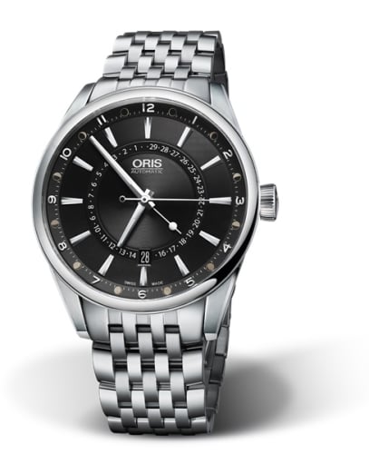 Oris Artix Pointer Moon Date Stainless Steel / Black / Bracelet