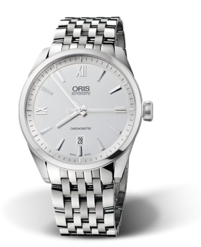Oris Artix Chronometer Date Stainless Steel / Silver / Bracelet