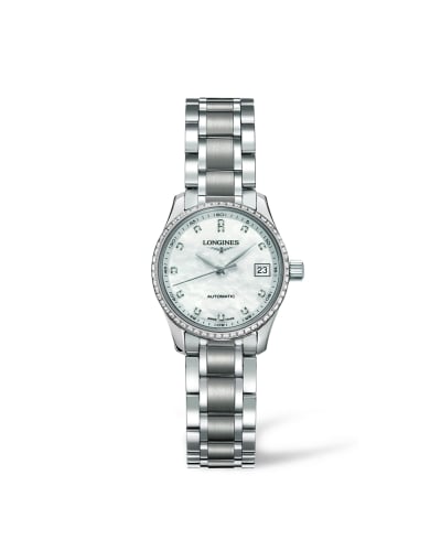 Longines Master Collection Date 25.5 Stainless Steel - Diamond / MOP / Bracelet