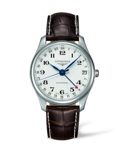 Longines Master Collection 42 24h Stainless Steel / Silver-Arabic / Alligator