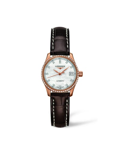 Longines Master Collection Date 25.5 Pink Gold - Diamond / MOP