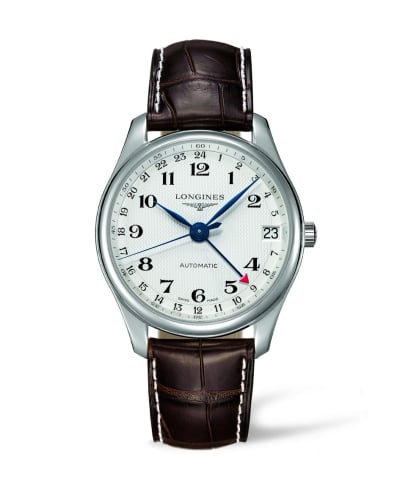 Longines Master Collection 42 24h Stainless Steel / Silver-Arabic / Alligator XL
