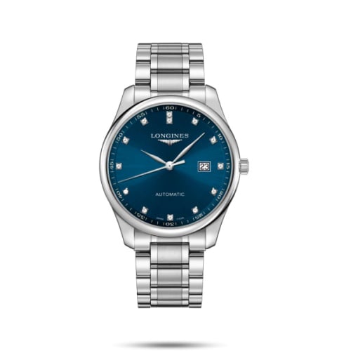 Longines Master Collection 42 Date Stainless Steel / Blue - Diamond / Bracelet