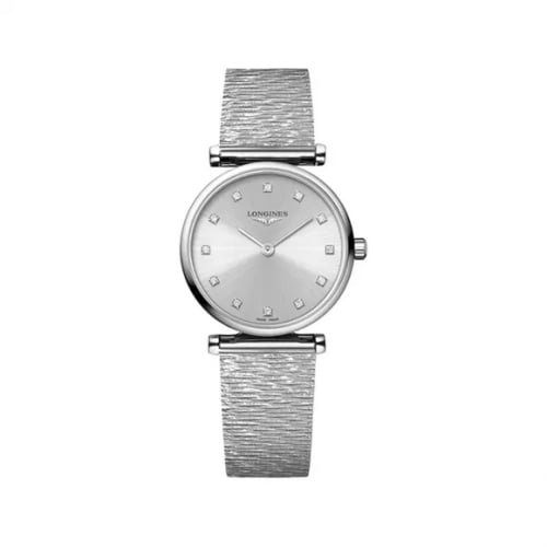 Longines La Grande Classique Quartz 24 Stainless Steel / Grey - Diamond / Bracelet