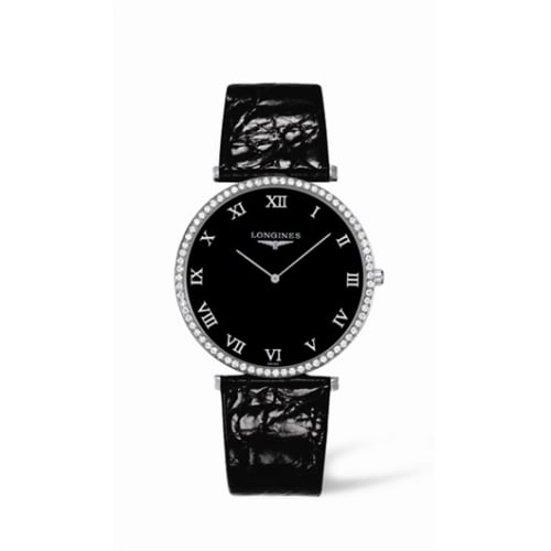 Longines La Grande Classique 37 Quartz Diamond Bezel Black