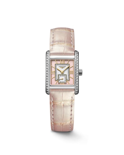 Longines Mini Dolce Vita 21.5 Quartz Stainless Steel - Diamond / Pink