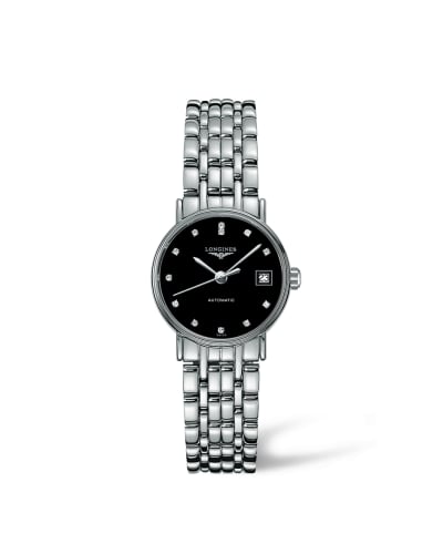 Longines Presence 25.5 Automatic Stainless Steel / Black - Diamond / Bracelet